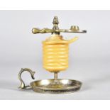 A silver plated 19th Century wax jack, 13 cm high