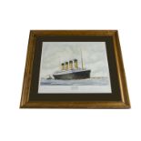Marine, a limited edition print "SS Titanic" White Star Line, from a painting by Michael Harte, #