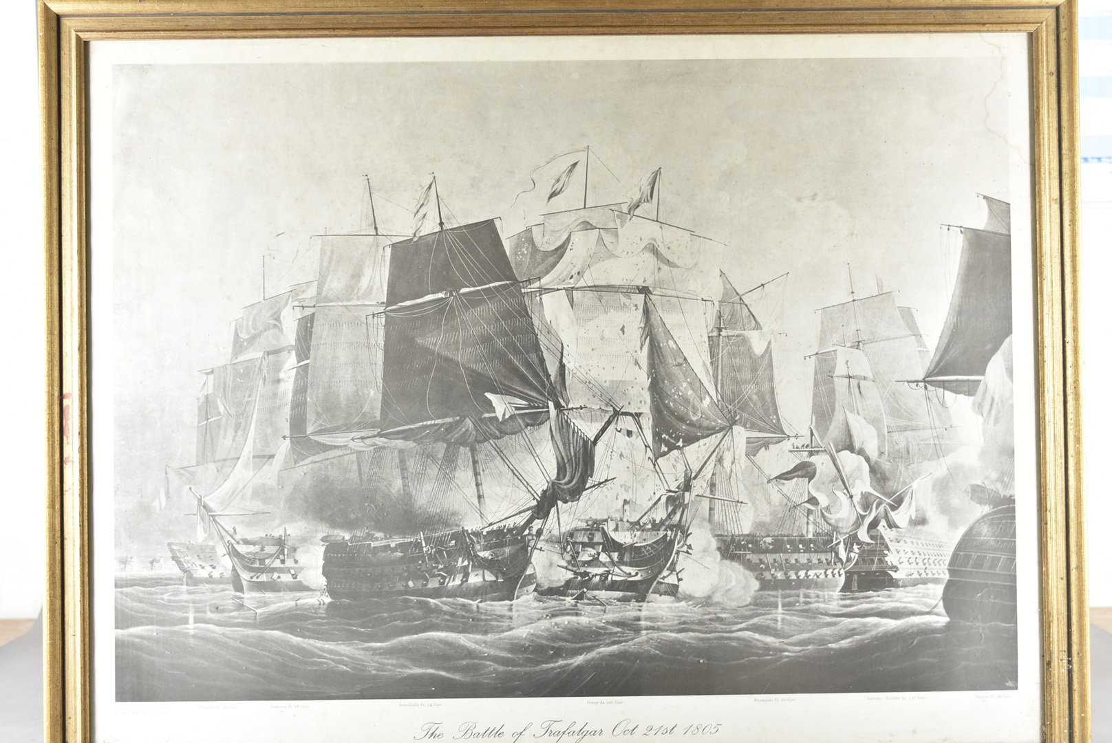 Three prints relating to Admiral Nelson, comprising a facsimile copy of the Battle of Trafalgar, a - Image 2 of 3