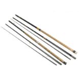 Angling Equipment, Rods,a Diawa "Matchman" 14' black 3pce hollow fibreglass rod + bag together