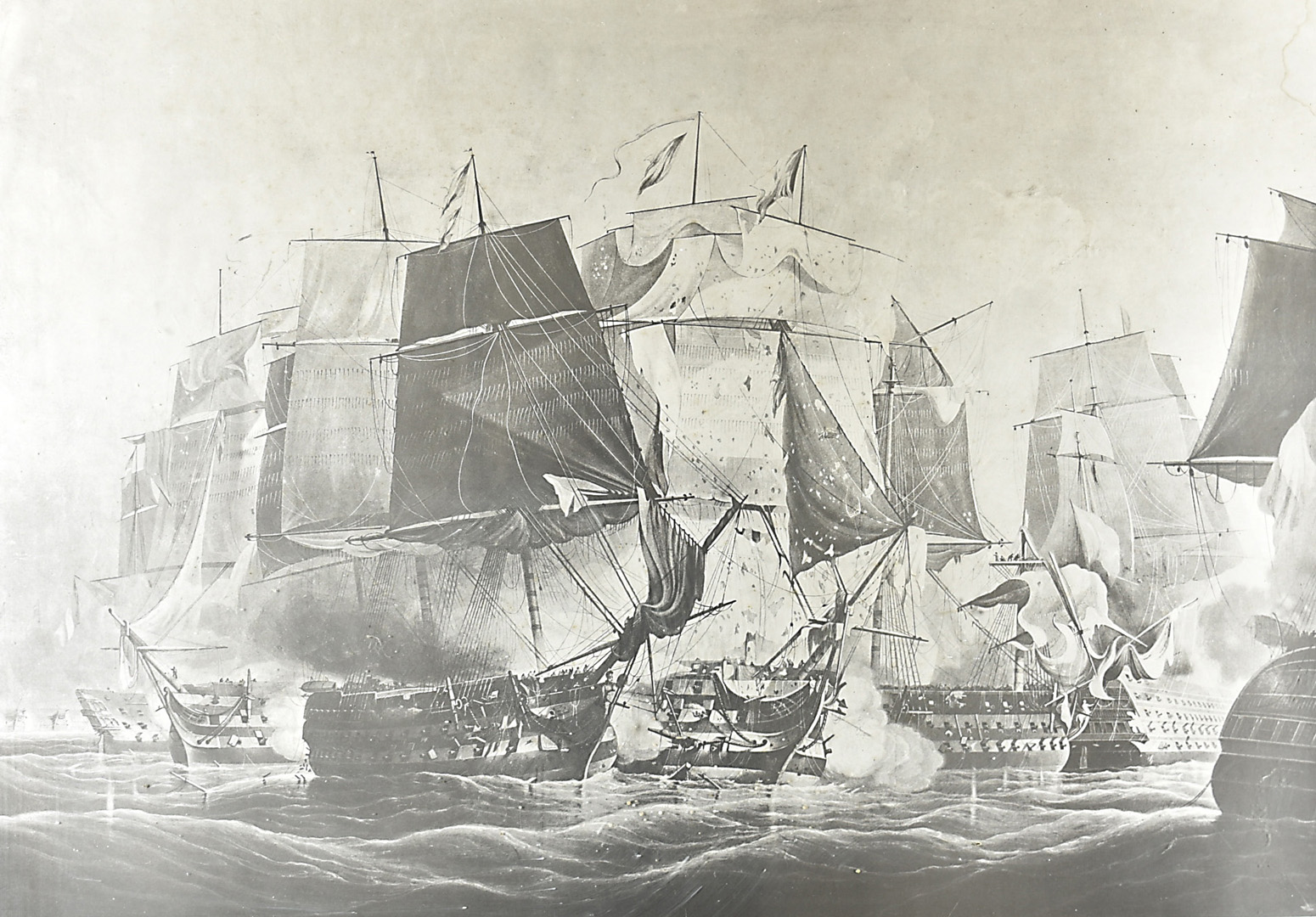 Three prints relating to Admiral Nelson, comprising a facsimile copy of the Battle of Trafalgar, a - Image 3 of 3