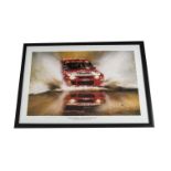 Motor Racing, a Tommi Makinen/Risto Mannisenmaki print, Mitsubishi Lancer Evo VI, 36cm x 55cm ,