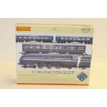 Hornby (China) 00 Gauge R3092 'Coronation Scot' Train Pack, comprising LMS blue Princess