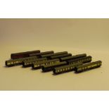 Bachmann BR LMS and other coaches, unboxed BR maroon Rest Cars (2), LMS maroon short bogie Passenger