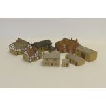 00 Gauge plaster Buildings, including Tudor style Detached House with garage and semi detached