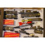 A Good Collection of Triang-Hornby OO Gauge Khaki Battle Space Items, including 'Jinty' locomotive