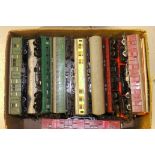 Unboxed Triang/Hornby OO Gauge 9" Coaching Stock and Utility Vans, Forty-two assorted 9" coaches