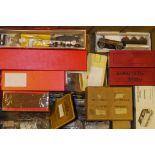 Unmade and Part-Built OO Gauge GWR Locomotive and Tender Kits, including a part-made nickel-silver