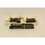 Unboxed Bachmann OO Gauge Trains, including LNER green no 1000 'Springbok', with BR green Collett