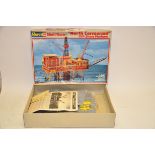 Revell Shell/Esso North Cormorant Off Shore Platform, 1:200 scale boxed example, with some factory