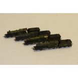 Tri-ang TT Gauge 'Windsor Castle' Locomotives, four Locomotives and Tenders, one repainted and