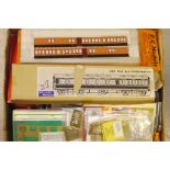 Various Makers OO Gauge Unmade Brass Rolling Stock Kits, a large collection by Jidenco,