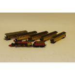 A Triang/Hornby OO Gauge Transcontinental Series 'Davy Crockett' Locomotive and Coaches,