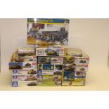 Italeri and Academy Military Model Kits, A boxed collection of 1:35 scale German and Allied world
