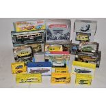 Boxed Vintage Continental Models, Mostly French models of commercial, private and military vehicles,
