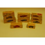 Atlas Editions Dinky, A boxed group of ten models including vintage private Lincoln,Willys, Ford,