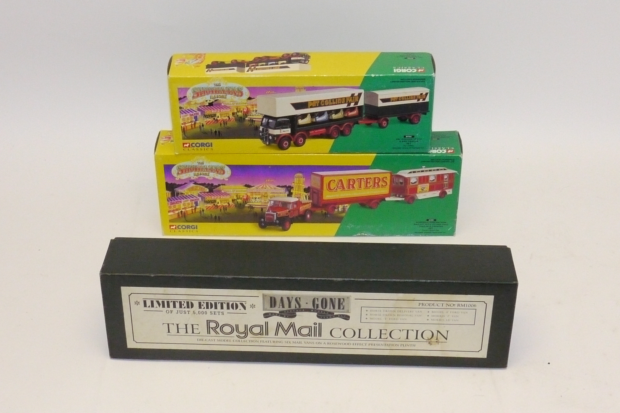 Corgi Classics Showmans Range and Lledo Royal Mail, A boxed group comprising, Corgi Carters Steam