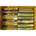 Unboxed Hornby OO Gauge Southern and Pullman Coaching Stock, including 8 Maunsell coaches, 5 BR Mk