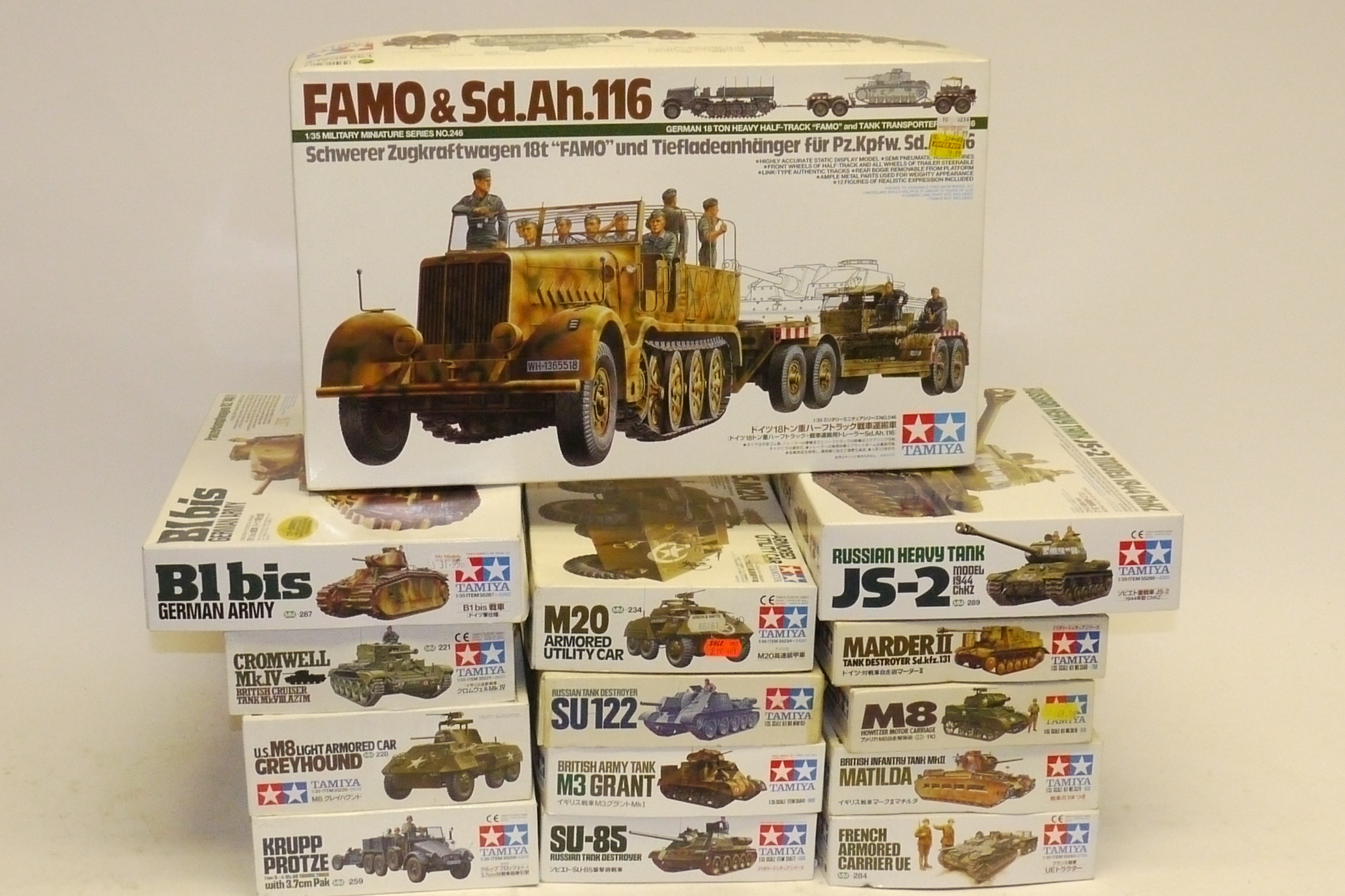 Tamiya Military Model Kits, A boxed collection of 1:35 scale German and Allied world war II military