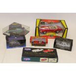 Autoart, Kyosho, Minichamps, Burago and others, A boxed group including 1:43 scale Autoart DB7