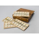 Microscope Slides, specimen slides, prepared by Wright, Layman & Umney Ltd, Southwark (33), in