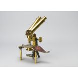 A late 19th Century Swift Stephenson-type lacquered brass Compound Binocular Dissection