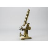 A 19th Century Pillischer lacquered brass Compound Monocular Microscope, serial no. 703, with