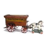 A G & J Lines Horse-Drawn Pantechnicon, varnished wood and red painted, stencilled sign to side '