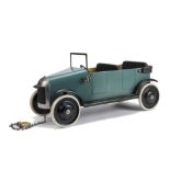 A Triangtois Wooden blue Bull-Nose Doll's Series Open Tourer, with aluminum radiator, windshield,