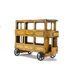 A G & J Lines Double-Deck Electric Tram, varnished wood with cast metal wheels --20½in. (52cm.) long