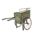 A Lines Bros. Baker and Confectioner Wooden Hand Cart, painted blue, varnish now discoloured to look