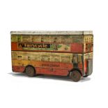 A rare Tri-ang Wooden London Transport Double-Deck Bus Brick Box, printed paper applied to wood with