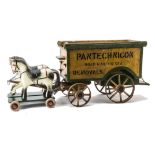 A G & J Lines Horse-Drawn Pantechnicon, plain wood with green trim, stencilled sign to side '