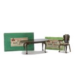 Tri-ang Period boxed Dolls' House Furniture, Queen Anne dining table --5in. (12.5cm.) long and