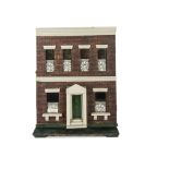 A G & J Lines No 4 boxed-back Dolls' House, 2nd version, pre 1906 with brick-papered façade, central