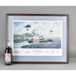 A Bill Wynn-Werninch print, entitled 'The Falklands Campaign 1982', 11/30, signed by various