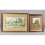 19th Century English School, three landscapes all by the same hand, bearing monogram to two,