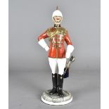 A modern Michael Sutty porcelain military figure, Governors Bodyguard Madras No. 30