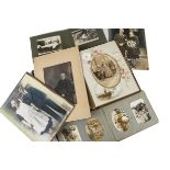 Ephemera, a group of seven vintage photograph albums and loose photographs, family related with some