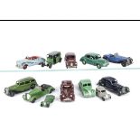Post-War Dinky Toy Cars, including 36e British Salmson Two Seater, 38d Alvis, 39d Buick, 40a