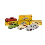A Dinky Toys 176 Austin A105 Saloon, grey body, red flash and hubs, 157 Jaguar XK120 Coupe, red body