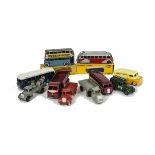 Dinky Toy Small Commercial Vehicles, including 283 BOAC Coach, 281 Luxury Coach, in original