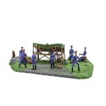 Superb recast of Haffner 'Bier Stand' 50mm scale scene of Prussian Army at rest, produced in the