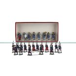 Mignot 1950s version boxed 8pce Turcos Band, 1980s Jean Noel Bret recasts of French troops