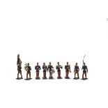 Mignot Gerbeau Period 19th century French Infantry (20) with bugler, drummer, officer and