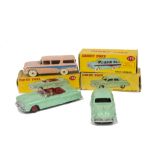 American Cars by Dinky Toys, 173 Nash Rambler, salmon pink body, blue flash, 132 Packard