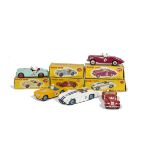 Dinky Toys Competition & Racing Cars, 111 Triumph TR2 Sports, turquoise body, RN25, 109 Austin-