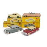 Dinky Toys 131 Cadillac Eldorado, pink body, grey seats, beige hubs, 150 Rolls-Royce Silver