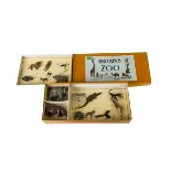 Britains post WW2 Zoo set 27Z, restrung into original box, VG in G box, lid with 2 split corners,