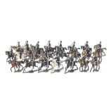 German made 40mm cavalry, possibly Bavarian, possibly Algeyer, generally G, a few F, (24), 1 horse